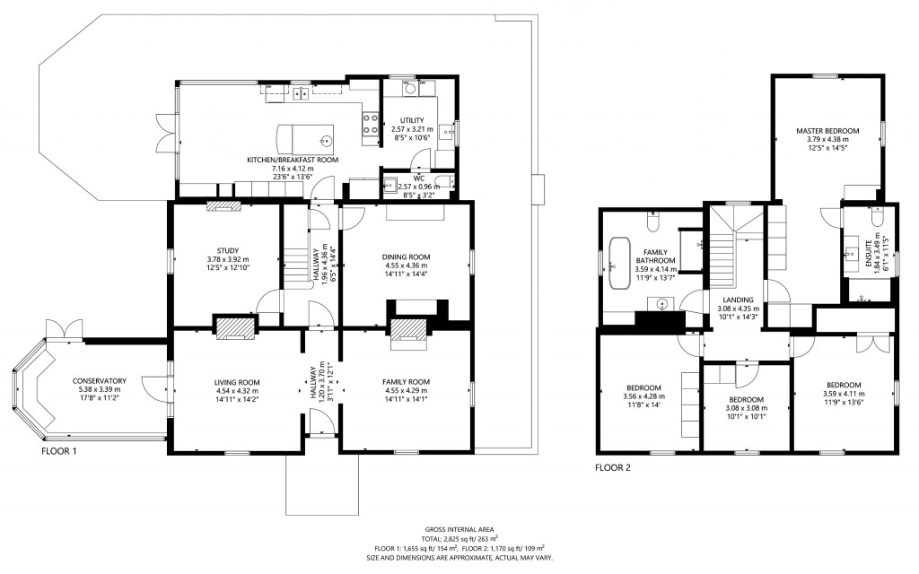 Floorplans For Hay Green Lane, Blackmore, Essex, CM4