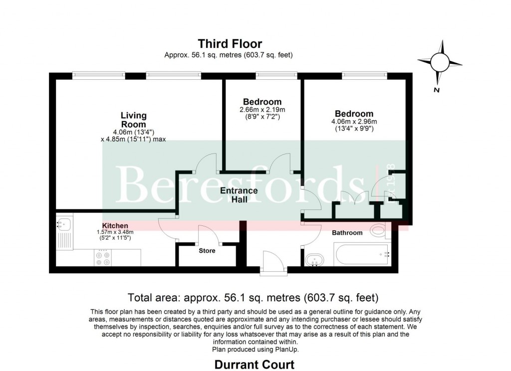 Floorplans For Durrant Court, Brook Street, Chelmsford, Essex, CM1