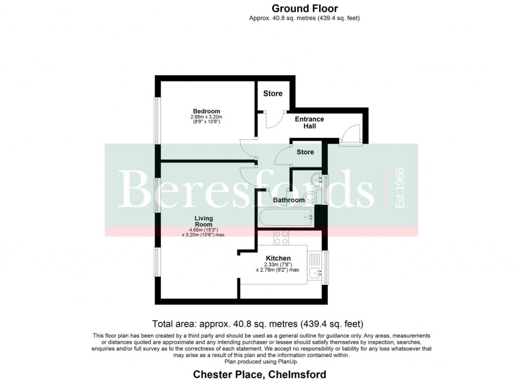 Floorplans For Chester Place, Chelmsford, Essex, CM1