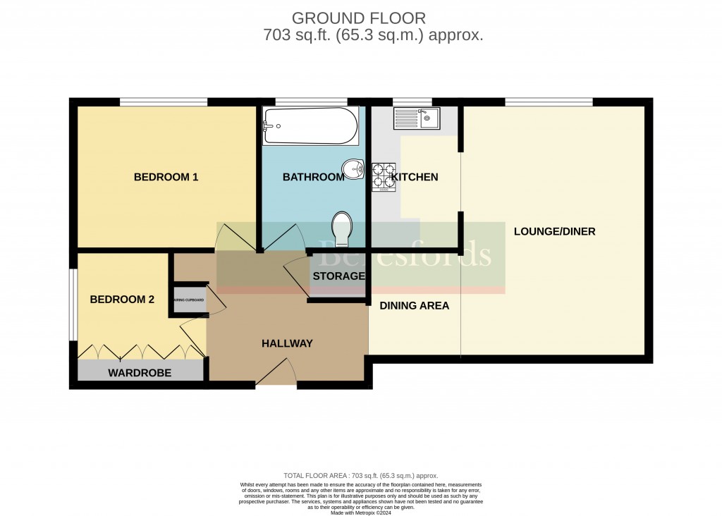 Floorplans For Holloway Crescent, Leaden Roding, Dunmow, Essex, CM6