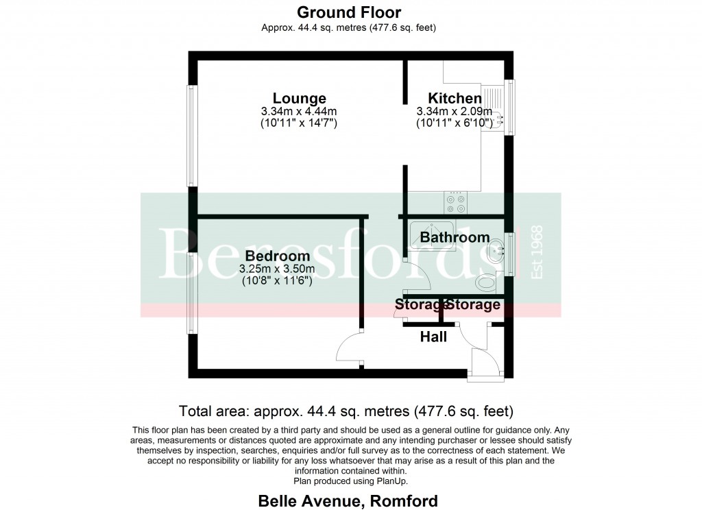 Floorplans For Bell Avenue, Romford, RM3