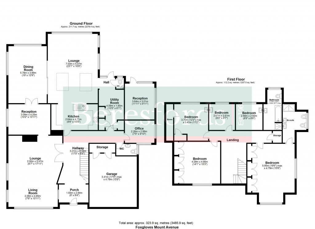 Floorplans For Mount Avenue, Hutton Mount, Hutton, Essex, CM13
