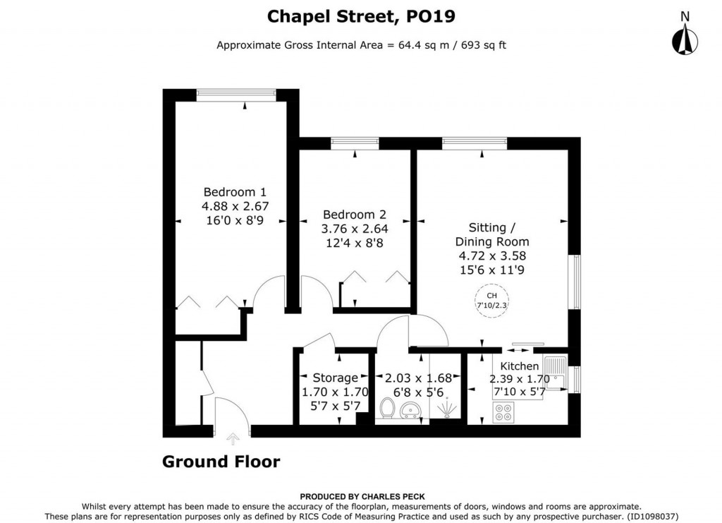 Floorplans For Chapel Street, Chichester, PO19