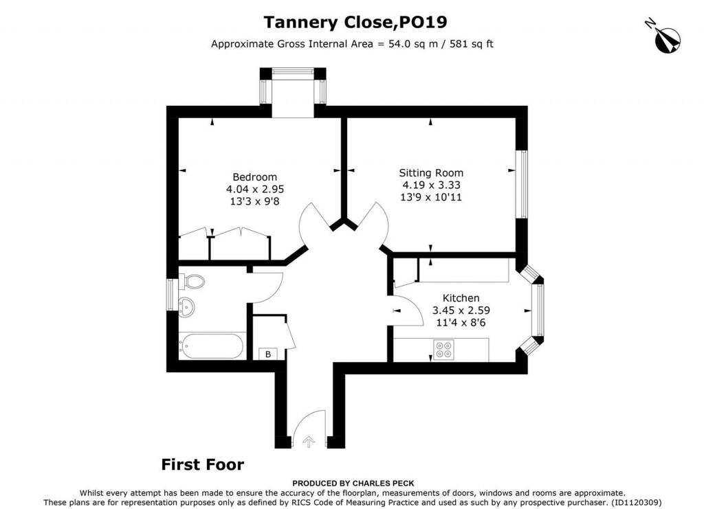 Floorplans For Tannery Close, Chichester, PO19