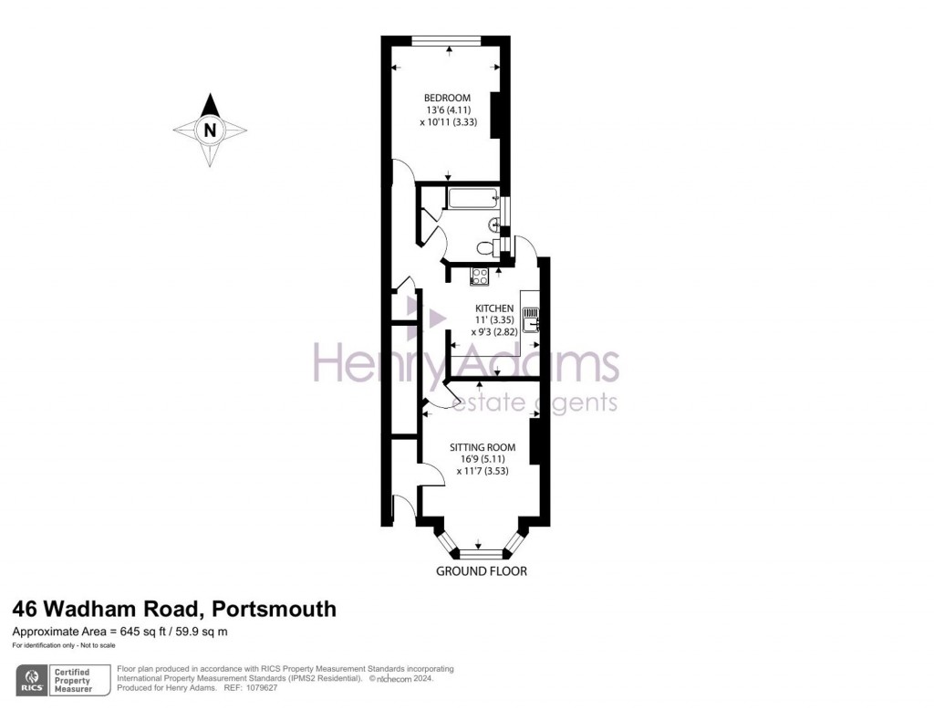 Floorplans For Wadham Road, Portsmouth, PO2