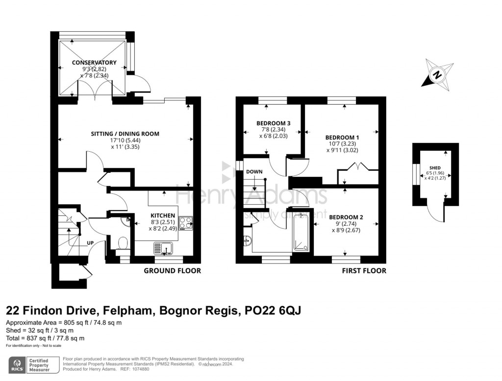 Floorplans For Findon Drive, Bognor Regis, PO22