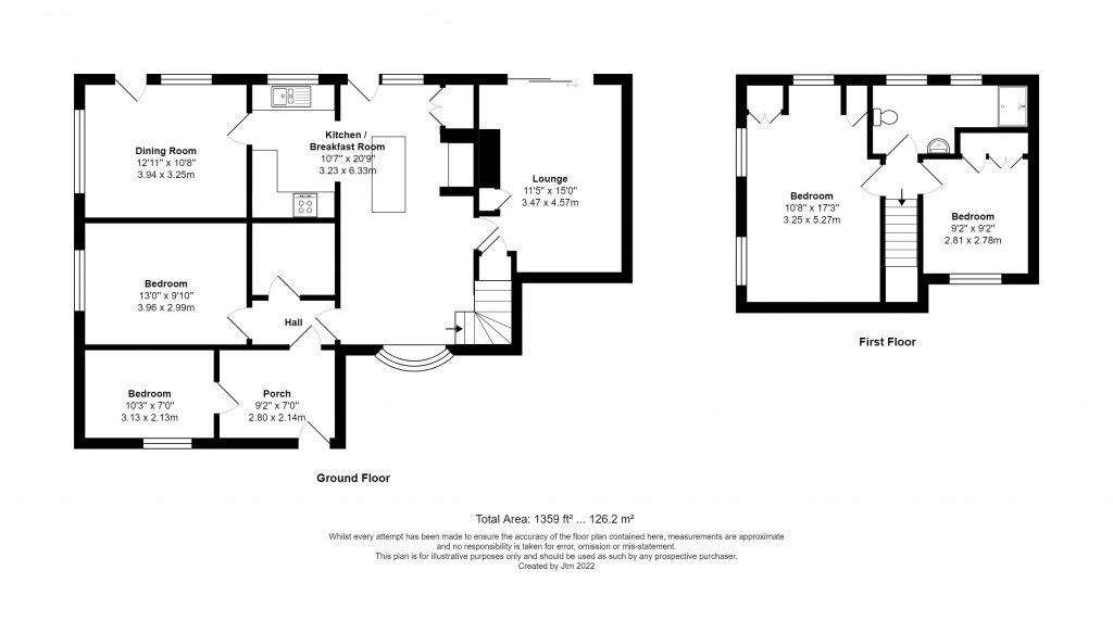 Floorplans For Highnoons Cottages Scratchings Lane, Balls Cross, Petworth, GU28