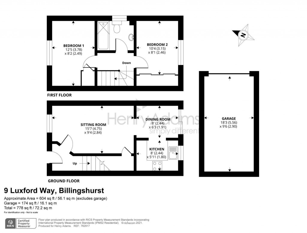 Floorplans For Luxford Way, Billingshurst, RH14