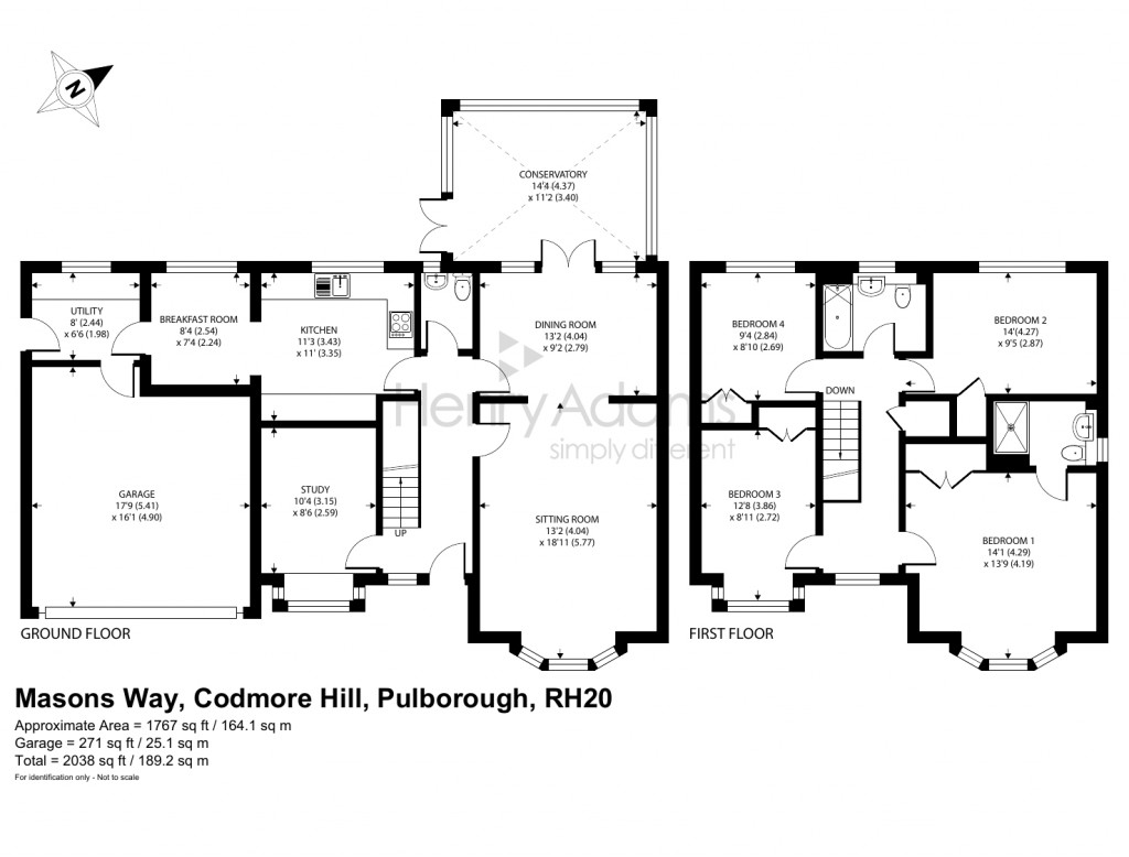 Floorplans For Masons Way, Codmore Hill, Pulborough, RH20