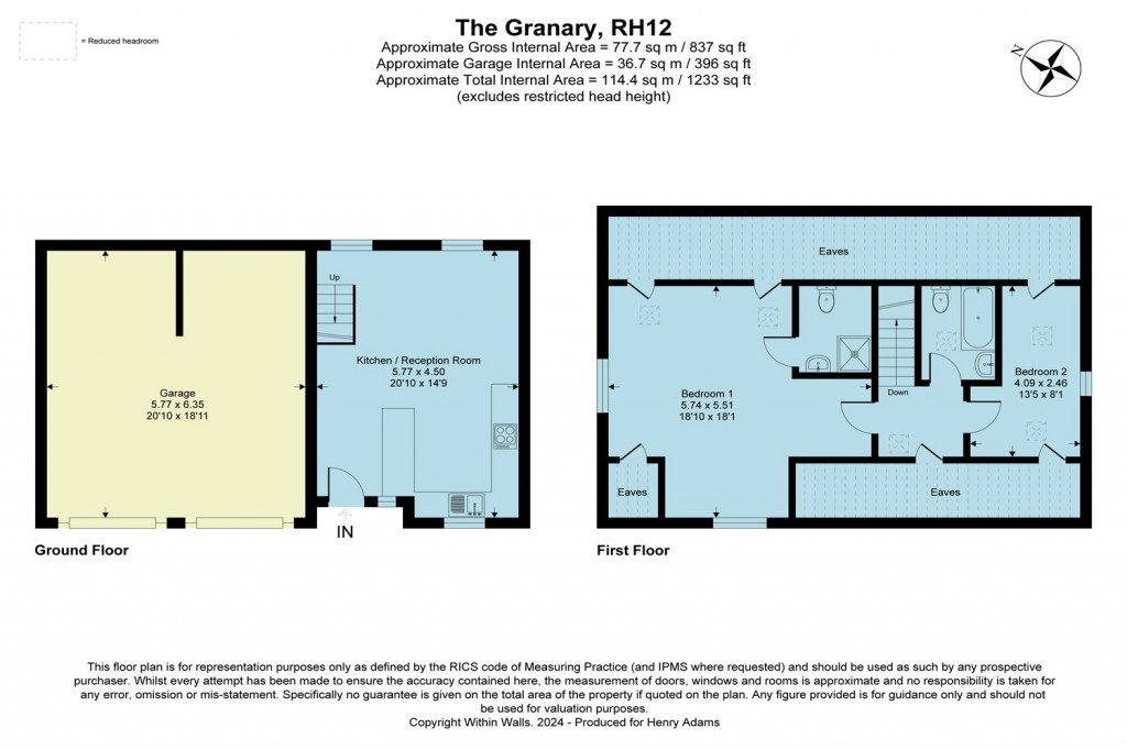 Floorplans For Hawkesbourne Farm, Rusper Road, Horsham, RH12