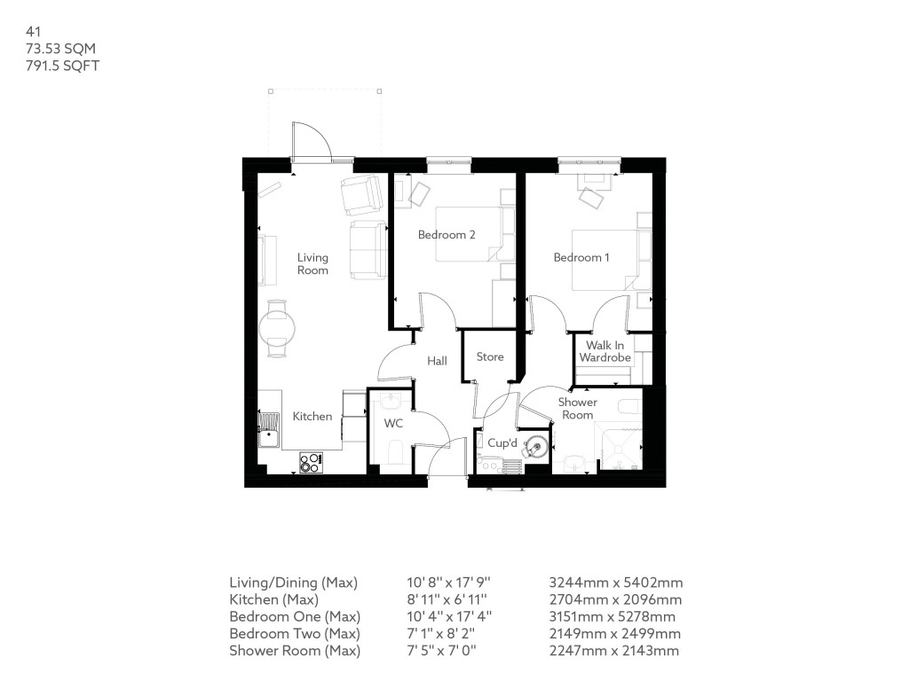 Floorplans For Barnsdale Drive, Westcroft, MK4